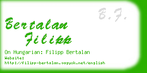 bertalan filipp business card